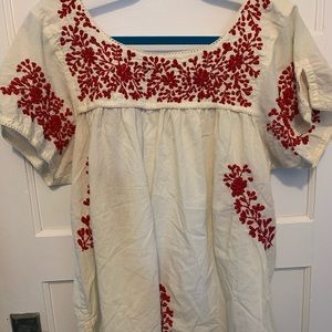 Peasant blouse hand embroidered